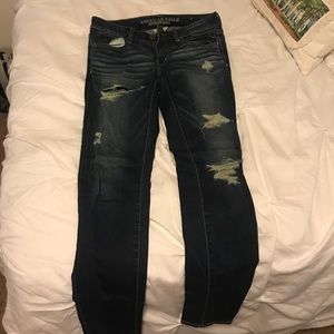 American Eagle ripped jeggings